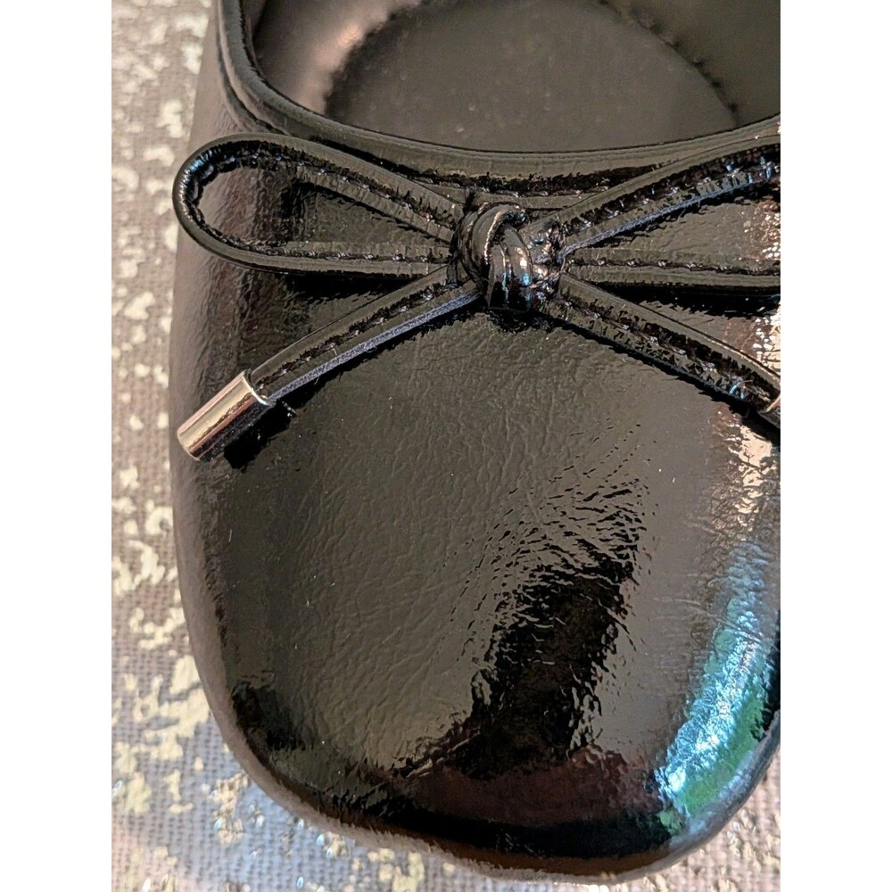 Kenneth Cole Reaction Elstree Ballet Flats Shoes Women’s 9 Black Patent Leather - Picture 4 of 7